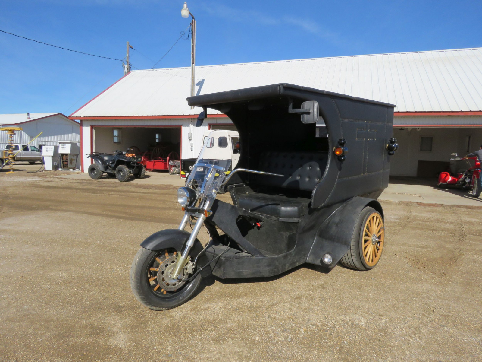 1970's Custom Amish Wagon Motorcycle Trike - Image 1
